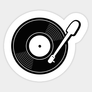 Record player turntable design with record Sticker